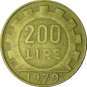 reverse: 200 Lire 1979 . Testa Pelata BB