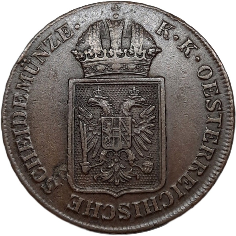 reverse: AUSTRIA. Franz Joseph, 2 kreuzer 1848 A,BB++
