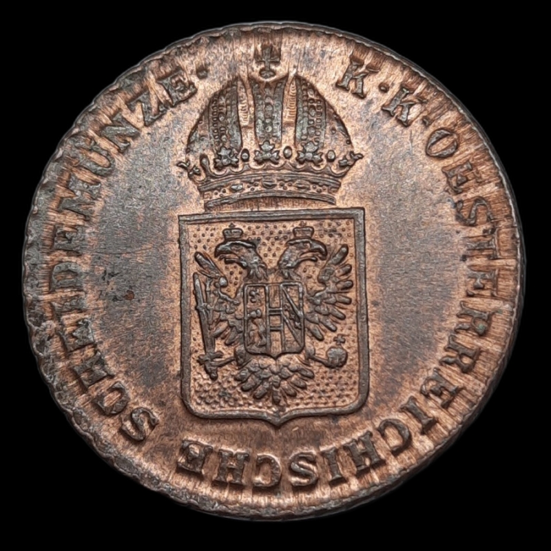 reverse: AUSTRIA. Franz I , 1 kreuzer 1816 A  FDC /Qfdc rosso