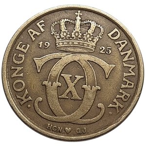 reverse: DANIMARCA. 1 krone 1925 BB