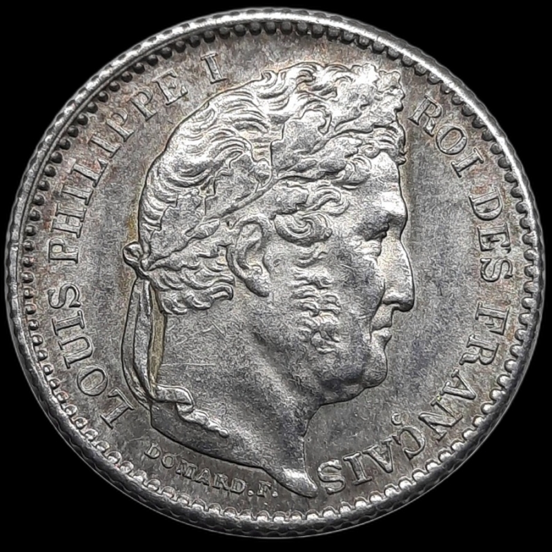 reverse: FRANCIA. Louis Philippe 25 centimes argento 1846 A, QFDC