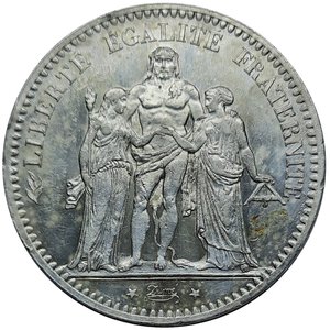 obverse: FRANCIA. 5 francs argento 1875 zecca A SPL+ tracce di pulizia