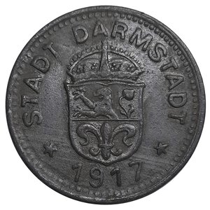 obverse: GERMANIA, Darmstadt , notgeld 10  pfennig 1917, BB