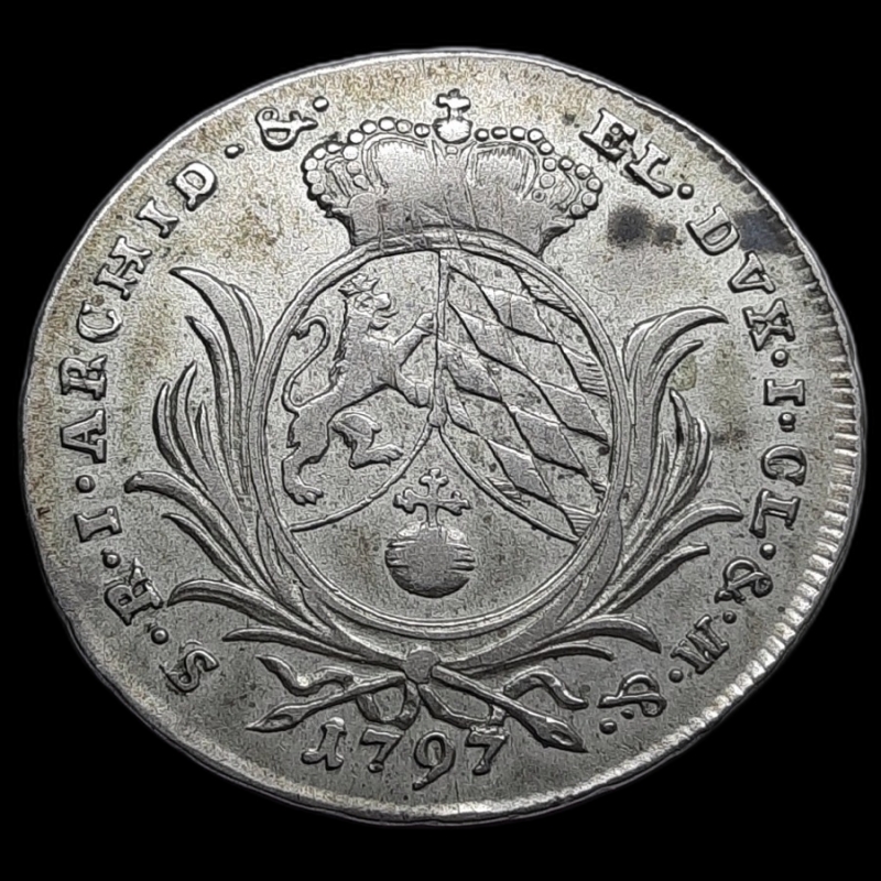 obverse: GERMANIA, Bavaria , 1/2 thaler argento 1797, BB+