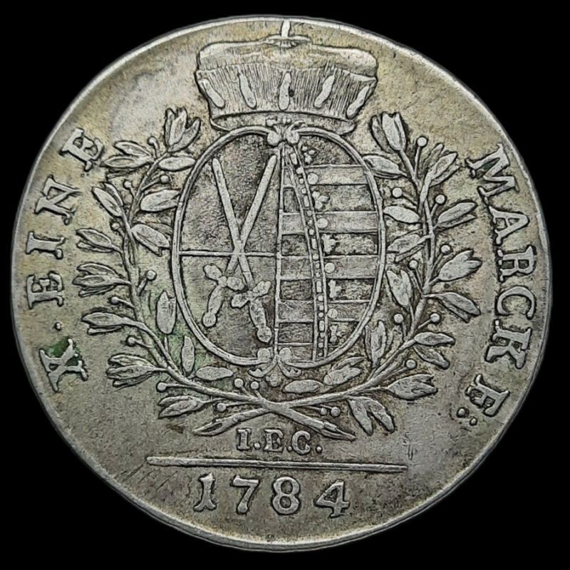obverse: GERMANIA, Sachsen, Friedrich August III , 1/2 thaler argento 1797, BB+