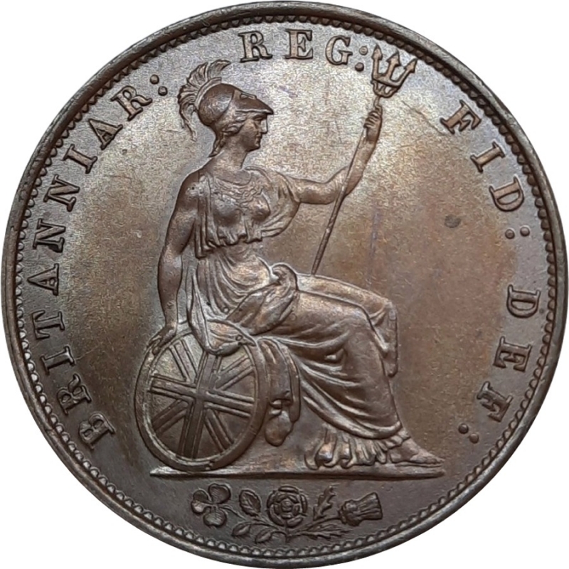 obverse: GRAN BRETAGNA. Victoria queen , Half penny 1853 FDC/Qfdc Moneta ECCEZIONALE