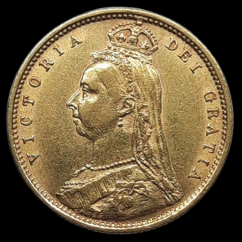 reverse: GRAN BRETAGNA. Victoria queen , Half sovereign oro 1892  SPL+