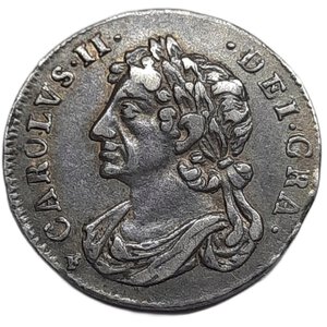 obverse: SCOZIA . Charles II, 1/16 Dollar argento 1677 BB/SPL