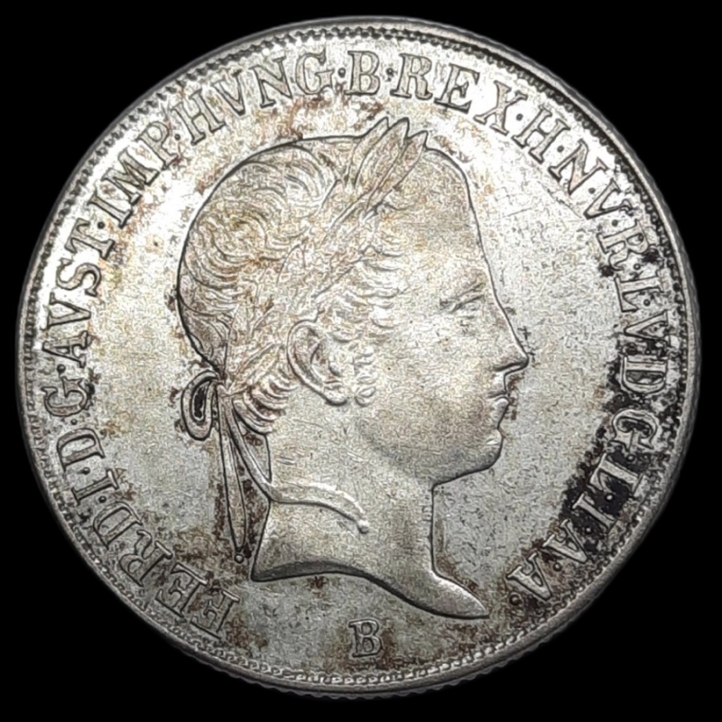 reverse: UNGHERIA. Ferd. I , 20 Kreuzer 1847 B,  FDC
