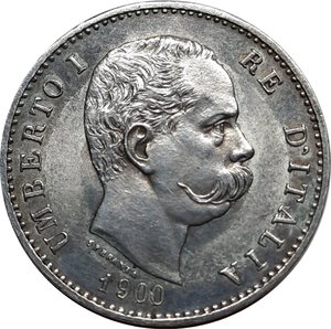 obverse: Umberto I (1878-1900), 1 Lira argento 1900, SPL+/ QFDC