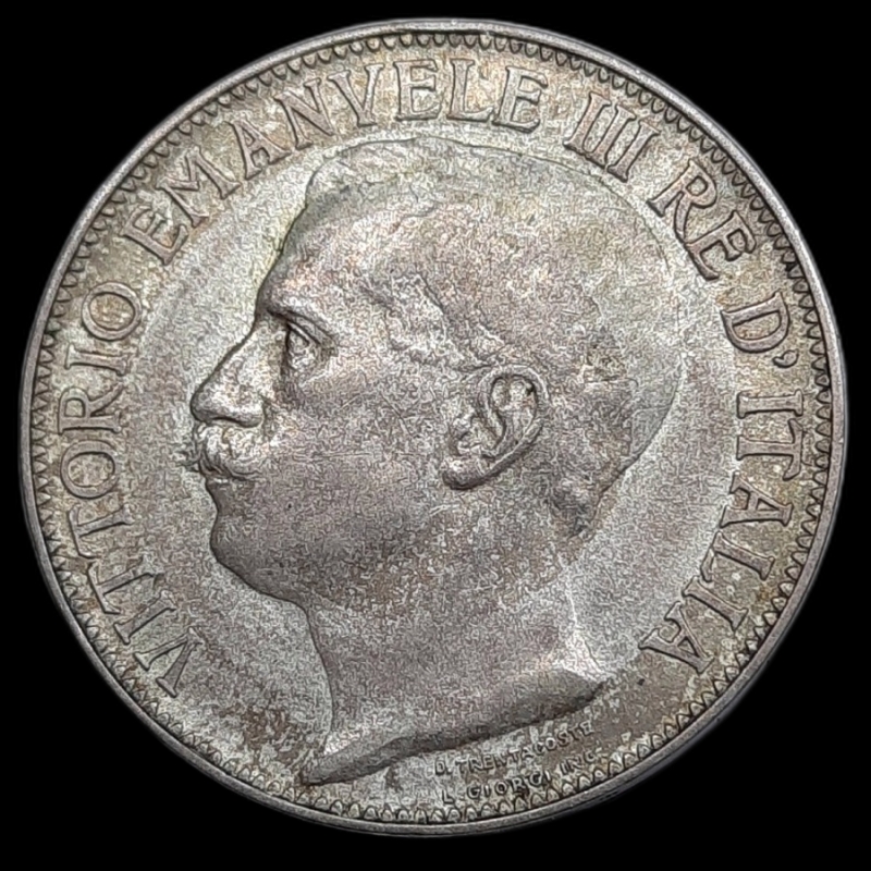 reverse: Vittorio Emanuele III, 2 Lire  Cinquantenario argento 1911 SPL Patina a bersaglio