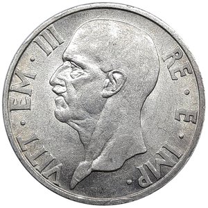 reverse: Vittorio Emanuele III, 5 Lire  Fecondita  argento 1937 Mediamente SPL+/qFDC Rara