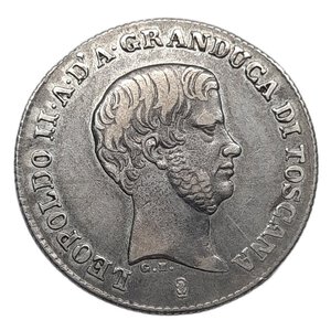 reverse: GRANDUCATO DI TOSCANA. Leopoldo II Fiorino argento 1844 , BB/SPL