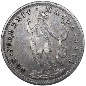 reverse: GENOVA. Repubblica , 10 soldi argento 1814 , SPL