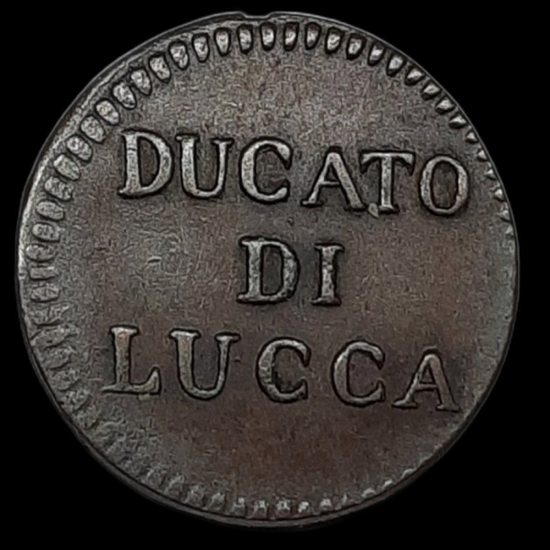 reverse: LUCCA. Carlo Ludovico di Borbone (1824-1847) quattrino 1826  SPL