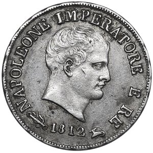 reverse: NAPOLEONE .Imperatore d Italia, 10 Soldi argento 1812 zecca V,  V su M , BB++