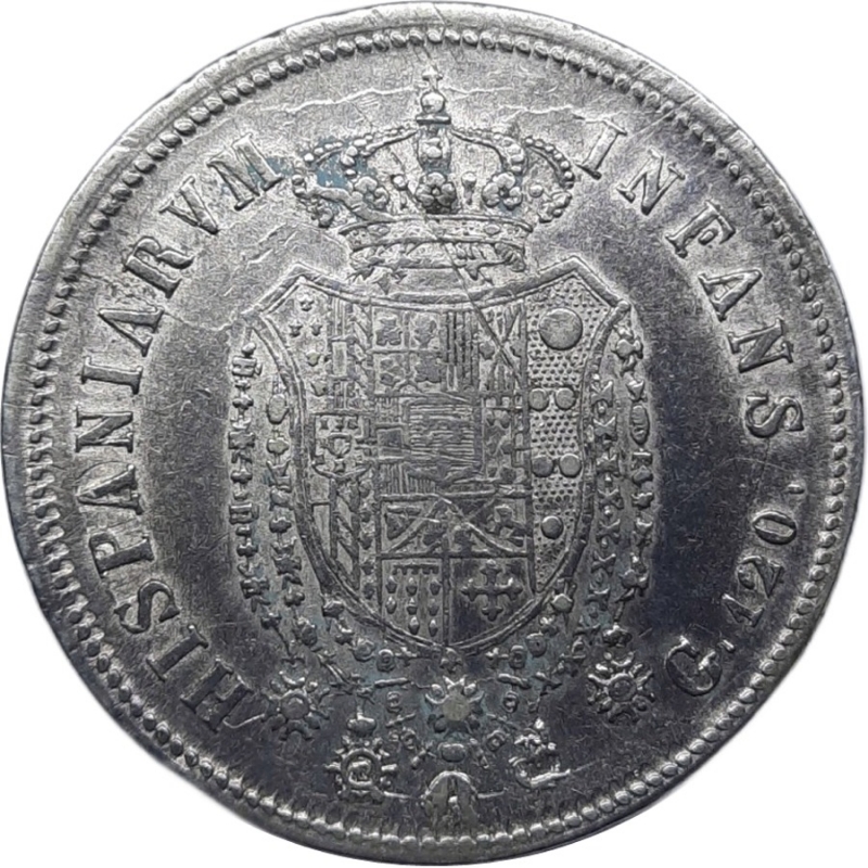 obverse: NAPOLI . Ferdinando I ,120 Grana 1818, BB/SPL
