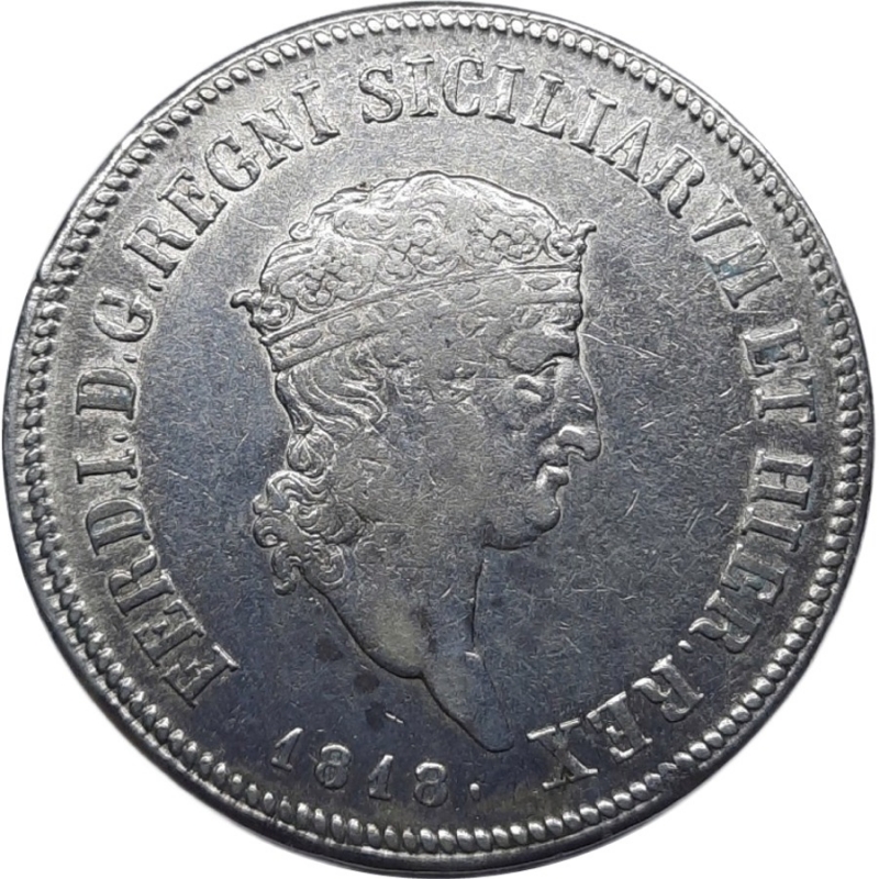 reverse: NAPOLI . Ferdinando I ,120 Grana 1818, BB/SPL