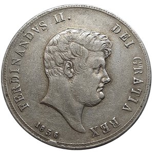 reverse: NAPOLI . Ferdinando II ,60 grana argento 1856, Buon BB++