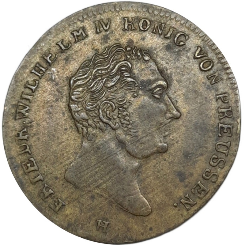 reverse: NORIMBERGA . Token con Guglielmo IV di Prussia  Diam.25,5 mm circa BB
