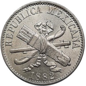 obverse: MESSICO. 5 centavos 1882 , FDC