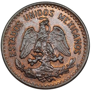 obverse: MESSICO. 1 centavo 1947 , FDC, Rame rosso con macchia