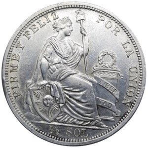 obverse: PERU. 1/2 Sol , argento 1916, SPL+ Tracce lievi di pulizia