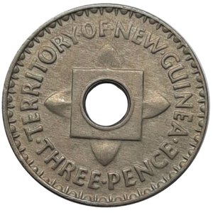 obverse: NEW GUINEA. 3 pence 1944.BB