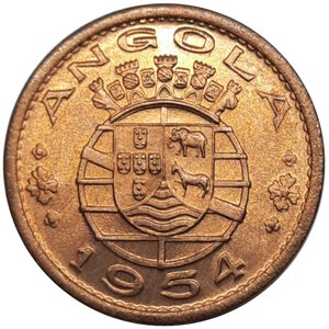 obverse: ANGOLA. 50 Centavos 1954, FDC ROSSO