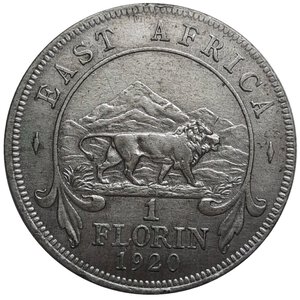 reverse: EAST AFRICA .George V, 1 Florin 1920 ,Rara non facile da reperire, SPL