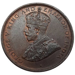 obverse: CEYLON. George VI, 1 Cents 1926, SPL+ Tracce Rosse