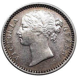 obverse: EAST INDIA COMPANY. Victoria queen, 1/4 Rupee argento 1840  ,SPL