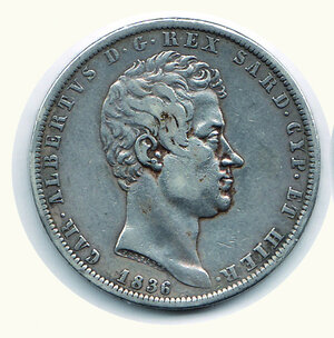 obverse: SAVOIA - Carlo Alberto 5 lire 1936
