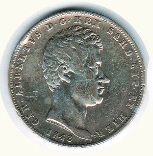 obverse: SAVOIA - Carlo Alberto  (1831-1849) 5 lire