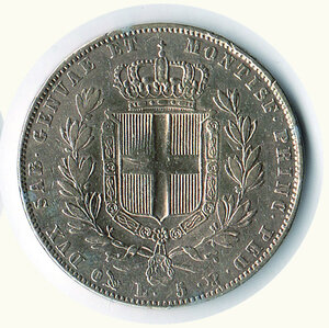 reverse: SAVOIA - Carlo Alberto  (1831-1849) 5 lire