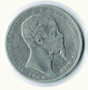 obverse: SAVOIA - Vittorio Emanuele II - 5 Lire 1852 To