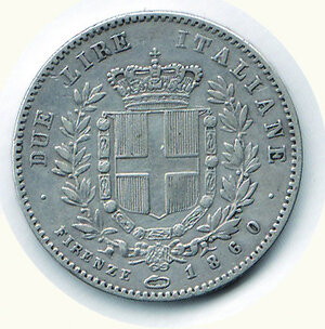 reverse: SAVOIA - Vittorio Emanuele II - 2 Lire 1860