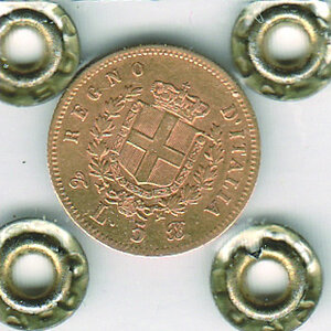reverse: SAVOIA - Vittorio Emanuele II - 5 Lire 1865 To