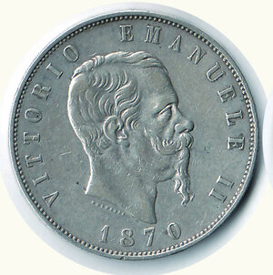 obverse: SAVOIA - Vittorio Emanuele II - 5 Lire 1870