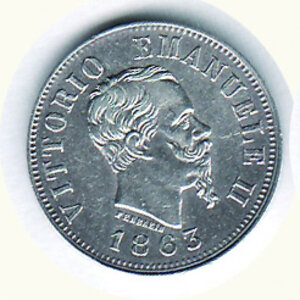 obverse: SAVOIA - Vittorio Emanuele II - 50 Cent. 1863