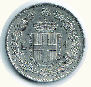 reverse: SAVOIA - Umberto I - Lira 1887.