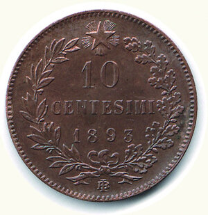 reverse: SAVOIA - Umberto I 10 Cent. 1893