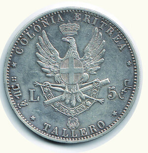 reverse: SAVOIA - Umberto I - Tallero Eritrea 1896