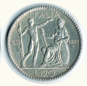 reverse: SAVOIA - Vittorio Emanuele III - 20 Lire