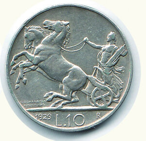 reverse: SAVOIA - Vittorio Emanuele III - 10 Lire 1929