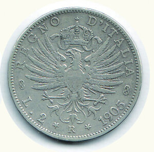 reverse: SAVOIA - Vittorio Emanuele III - 2 Lire 1905