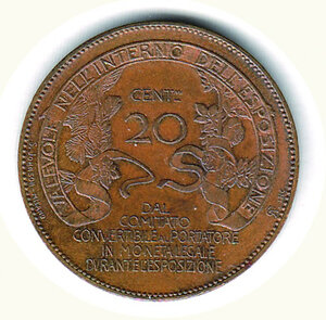 reverse: SAVOIA - Vittorio Emanuele III - 20 Cent. 1906 - Fiera