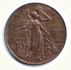 reverse: SAVOIA - Vittorio Emanuele III - 10 Cent. 1911.