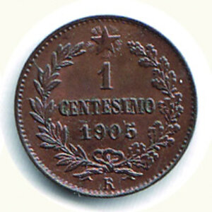 reverse: SAVOIA - Vittorio Emanuele III - 1 Cent. 1905.