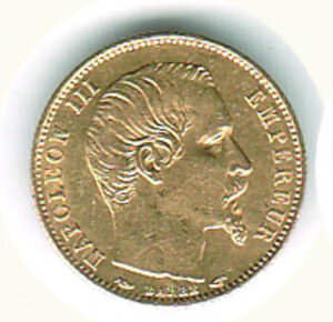 obverse: FRANCIA - Napoleone III - 5 Fr 1854.